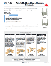 Adjustable Strap Skewed Hangers - MSHA
